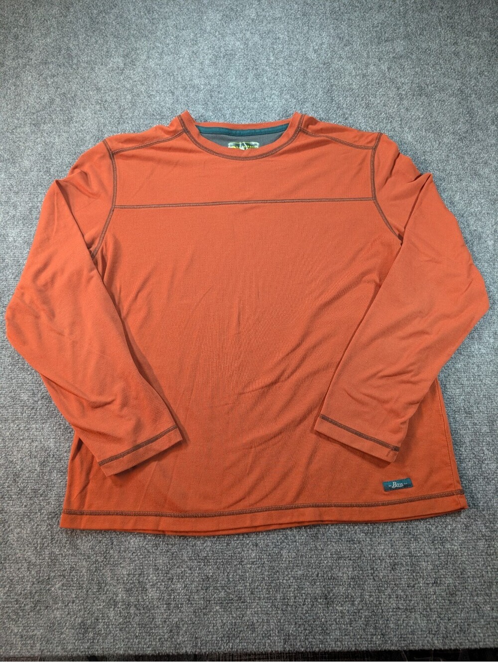G.H. Bass & Co Explorer Mens Large Rust Orange Long Sleeve Shirt Outdoor Utility